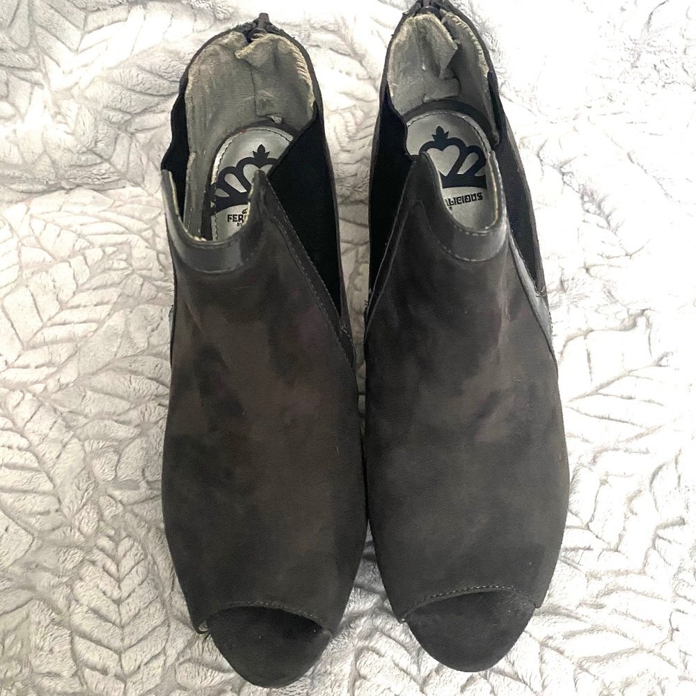 Fergalicious Open-Toe High Heel Boots